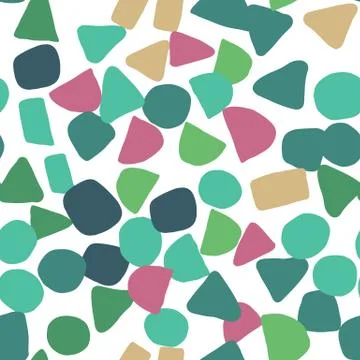 Abstract colored shapes seamless pattern. Simple design texture イラスト素材
