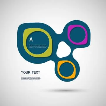 Abstract colored shapes on a white background Stock Illustration
