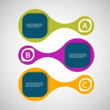 Abstract colored shapes on a white background Illustrazione stock
