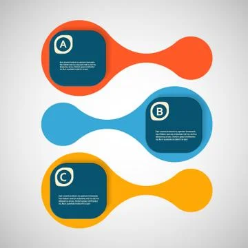 Abstract colored shapes on a white background Stock Illustration