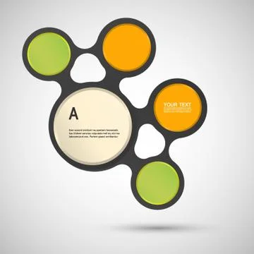Abstract colored shapes on a white background Stock Illustration