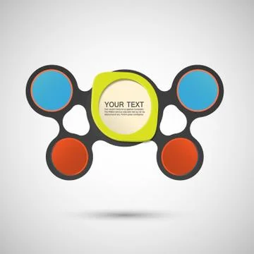 Abstract colored shapes on a white background Stock Illustration