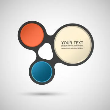 Abstract colored shapes on a white background Illustrazione stock