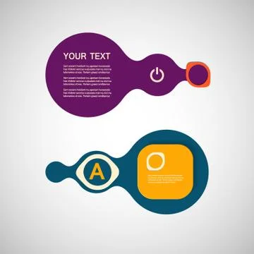 Abstract colored shapes on a white background Stock Illustration