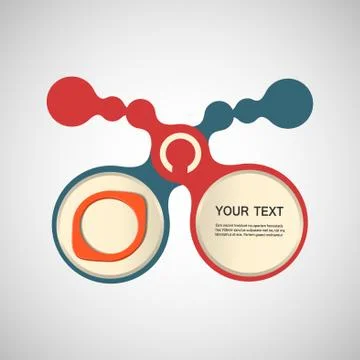 Abstract colored shapes on a white background Stock Illustration