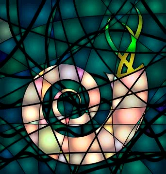 Abstract colored shell Illustrazione stock