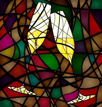 Abstract colored shell Illustrazione stock