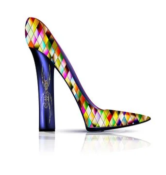 Abstract colored shoe Stock Illustration
