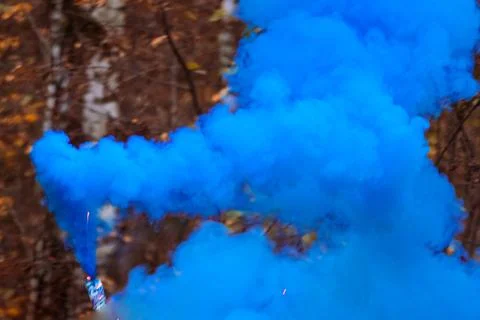 Abstract colored smoke hookah on a black background Stock Photos