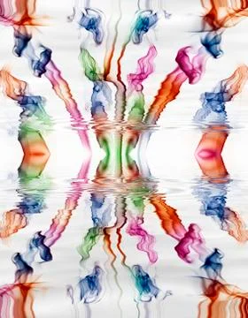 Abstract colored smoke in a white background Stock Illustration