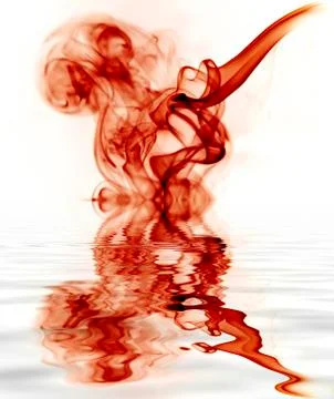 Abstract colored smoke in a white background Stock Illustration