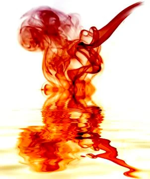 Abstract colored smoke in a white background Stock Illustration
