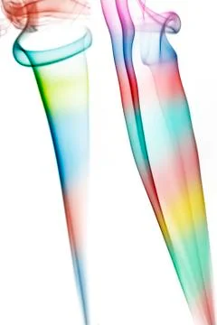 Abstract colored smoke in a white background Stock Illustration
