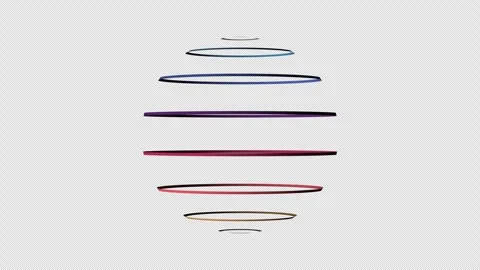Abstract Colored Sphere Lines Animation Video Overlay Stock Footage 247454733