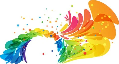 Abstract colored splash circle frame Stock Illustration