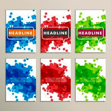 Abstract colored squares on a white background Stock Illustration