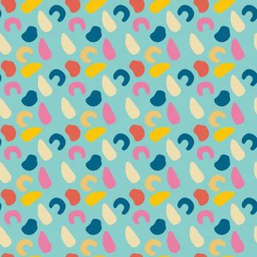 Abstract colored squiggle pattern design. Fun vector seamless repeat of wavy Illustrazione stock