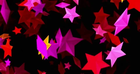 Abstract colored star geometric background. 3d rendering, selective focus. copy Stock Footage 219829811
