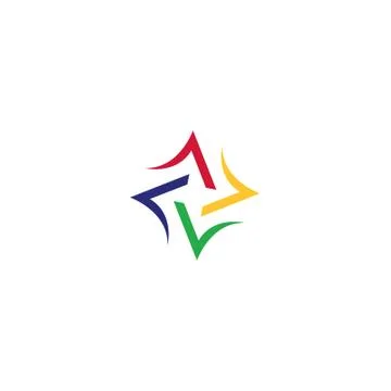 Abstract colored star Stock Illustration