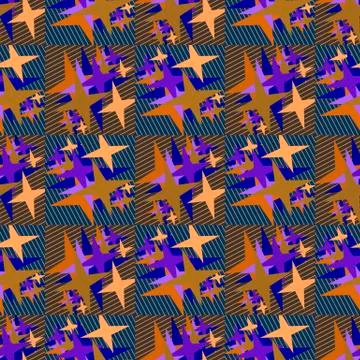 Abstract colored stars Stock Illustration