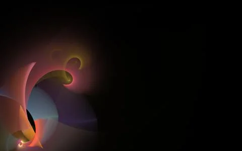 Abstract colored symbol on a dark background Stock Illustration
