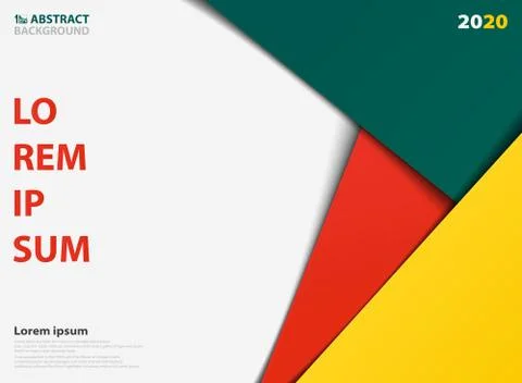 Abstract colored template for presentation of geometric overlapping Stock Illustration