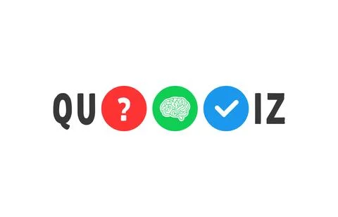 Abstract colored text for quiz game Stock Illustration