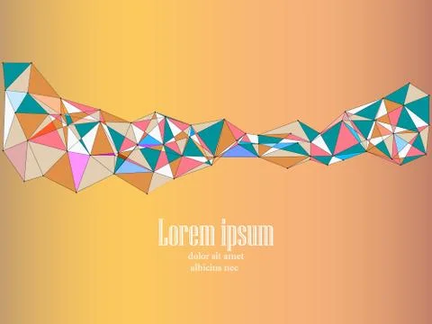 Abstract colored triangles Stock Illustration