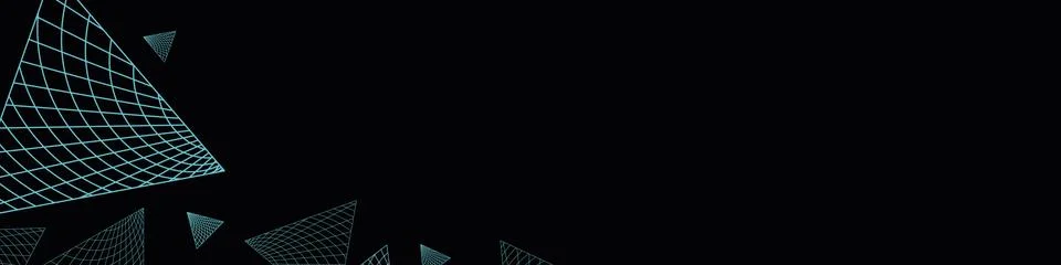 Abstract colored triangles pattern New Retro Wave illustration 스톡 일러스트