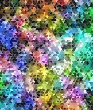 Abstract colored triangular mosaic background イラスト素材
