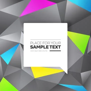 Abstract colored vector triangle shape background Ilustração Stock