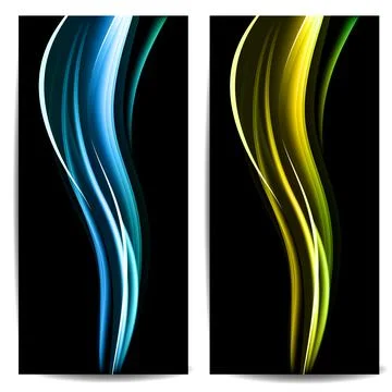 Abstract colored wave on background Stock Illustration