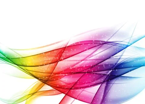 Abstract Colored Wave on  Background.  Illustration. Stock Illustration
