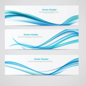Abstract Colored Wave Header Background. Vector Illustration Stock Illustration