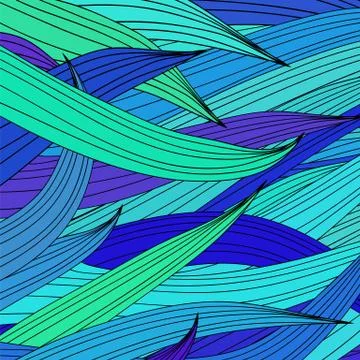 Abstract Colored Wave Pattern Stock Illustration