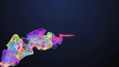 Abstract colored waves on a dark background Stock-Footage 103405359