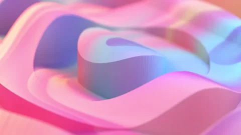 Abstract Colorful 3D Curves in Soft Pastel Tones with a Serene Atmosphere i.. Stock Footage 341781432