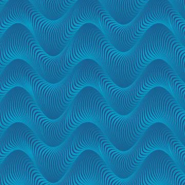 Abstract colorful 3d effect wavy stripes background. Stock Illustration