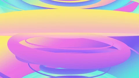 Abstract colorful 3d looping background of moving curved lines in bright rainbow Stock-Footage 123289261