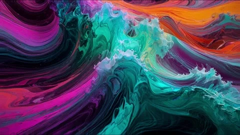 Abstract colorful 3D marble blue liquid wave has elegant pattern or line. 4K 스톡 동영상 295761237