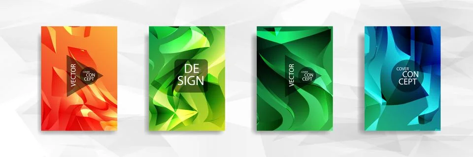 Abstract colorful and triangular background wavy 库存插图