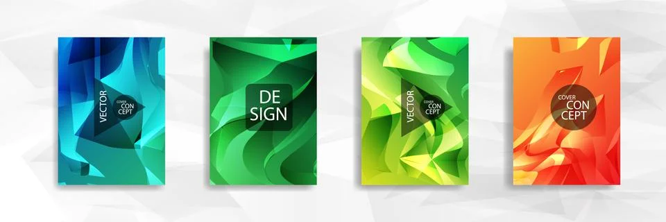 Abstract colorful and triangular background wavy Illustrazione stock