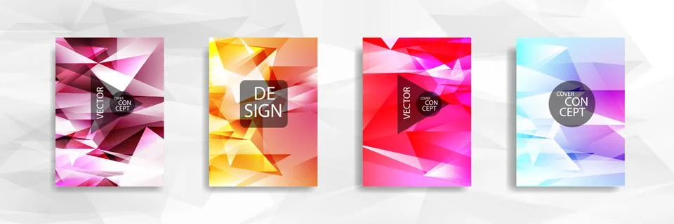 Abstract colorful and triangular background Illustrazione stock