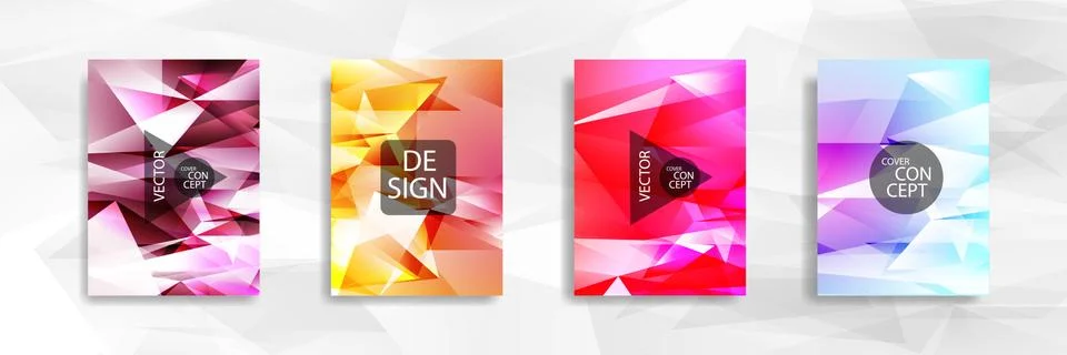 Abstract colorful and triangular background Illustrazione stock