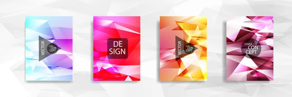 Abstract colorful and triangular background Illustrazione stock