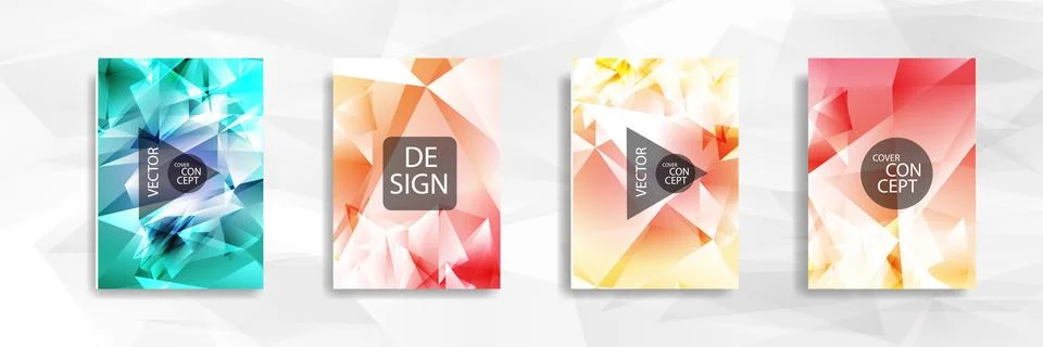 Abstract colorful and triangular background 库存插图