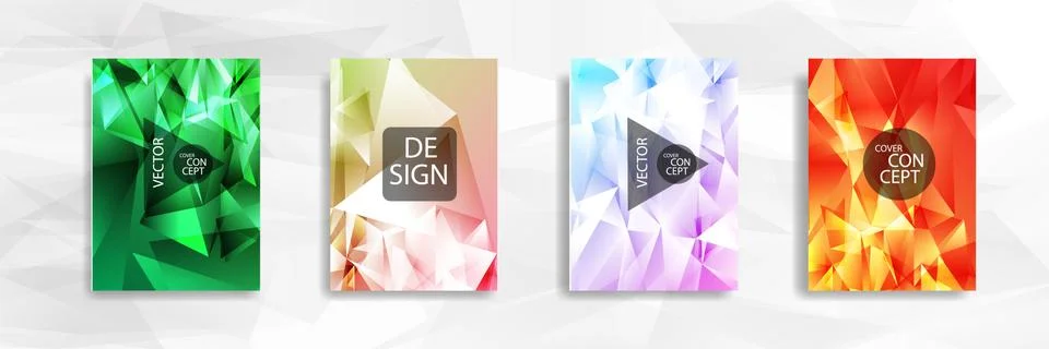 Abstract colorful and triangular background 库存插图