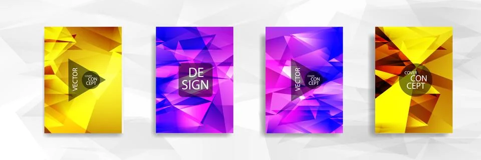 Abstract colorful and triangular background Illustrazione stock