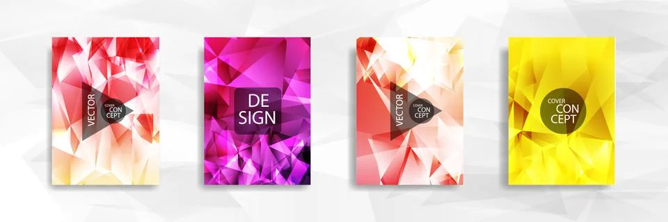 Abstract colorful and triangular background 库存插图