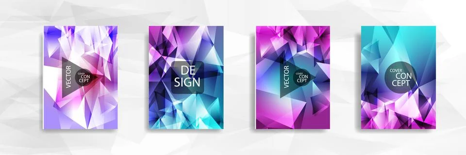 Abstract colorful and triangular background Stockillustratie